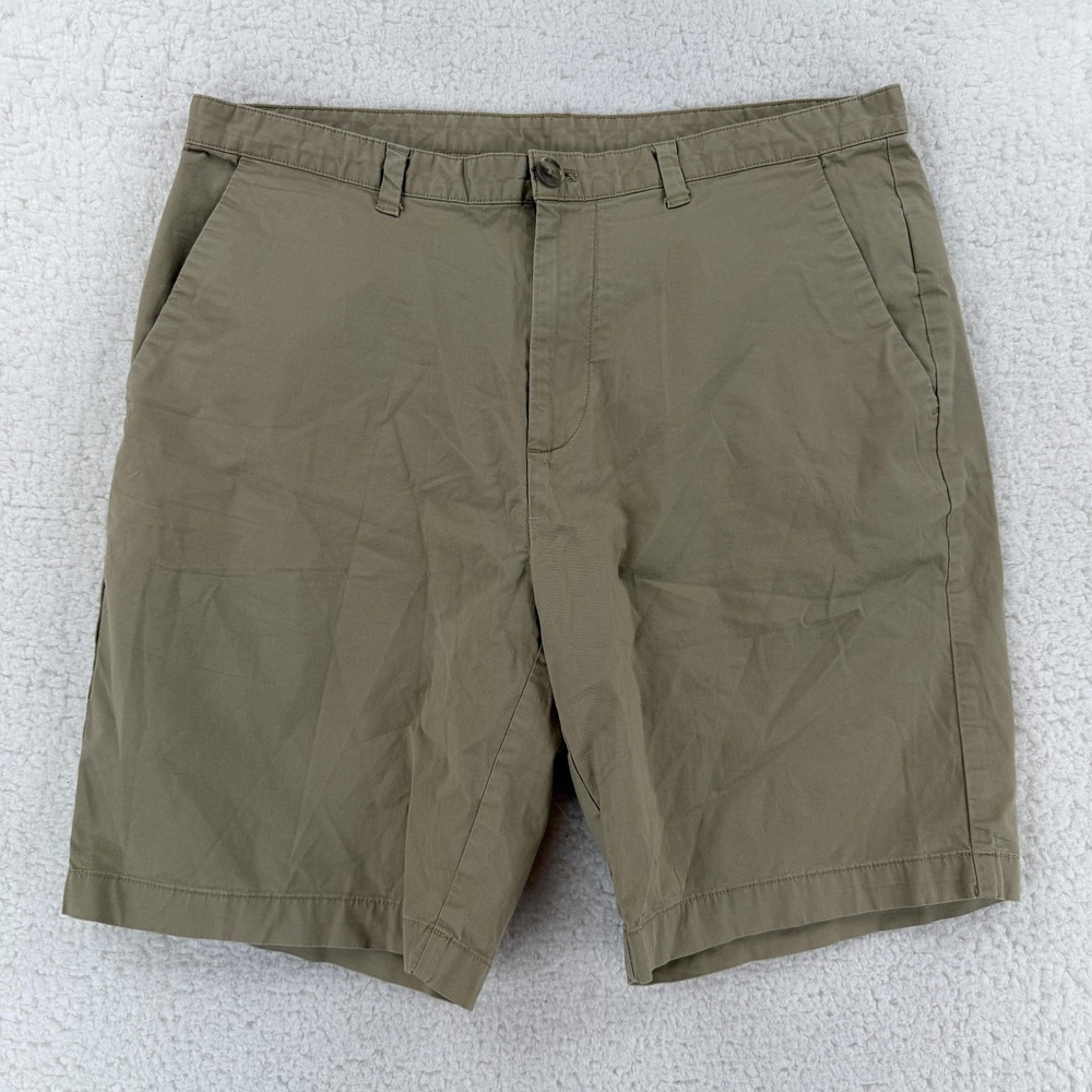 Calvin‎ Klein Shorts Mens 34 Beige Chino Flat Front Casual Summer 9" Preppy